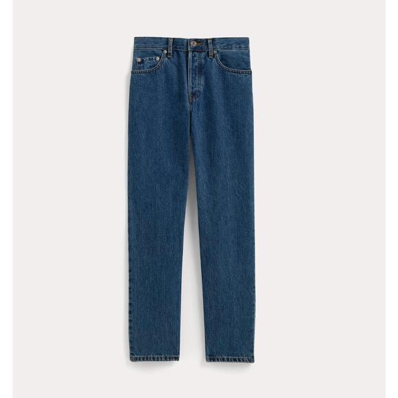 Everlane 90s Cheeky Jean Deep Atlantic Blue Organic Denim Straight Leg 23 Ankle - Picture 7 of 14